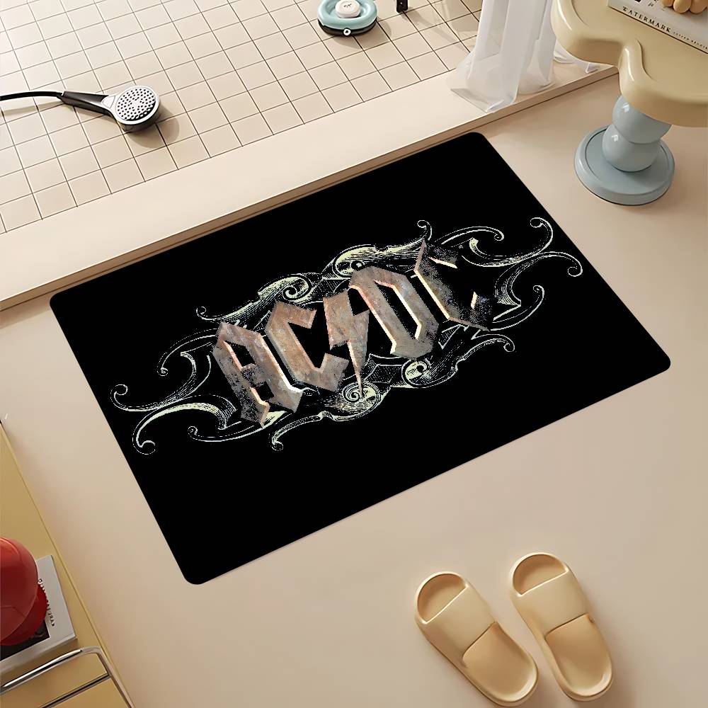 Rock Band-Ac-Dc Floor Mat Cheaper Anti-Slip Modern Living Room Balcony Printed Bedside Mats