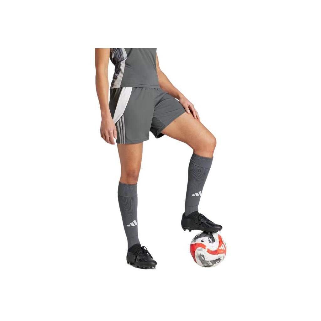 adidas Tiro 24 Logo Design Versatile Sports Shorts Football Pants Women Shorts Medium-Gray IT2405
