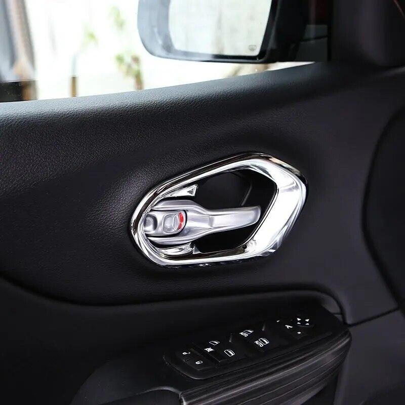 2014 2015 2016 2017 2018 Für Jeep Cherokee KL Auto ABS Chrom Innentür Schüssel Schutzrahmen Blende Abdeckung Zierleiste Autozubehör