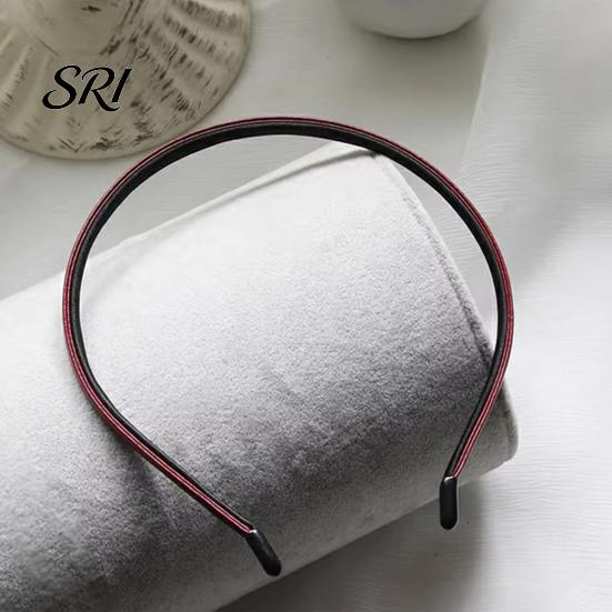 Curved Headband Anti-Slip Plastic Thin Hair Hoop with Design Basic Style Stable Fit No Pressure Makeup Accessory Low Saturation Color
