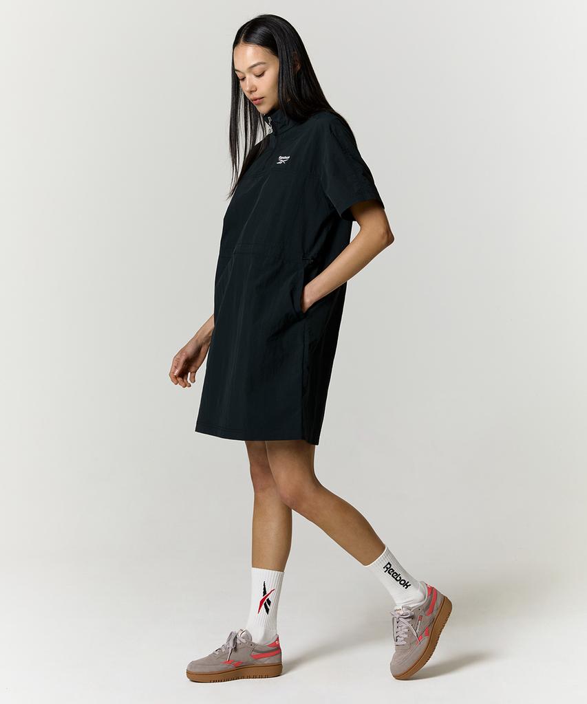 REEBOK Short Sleeve Anorak Dress (W) - Black