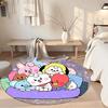 Bt21 Round Floor Rug Design for Hallway Balcony Living Rooms Dining Room Antislip Round Carpet Office home decor Wedding Party Gift