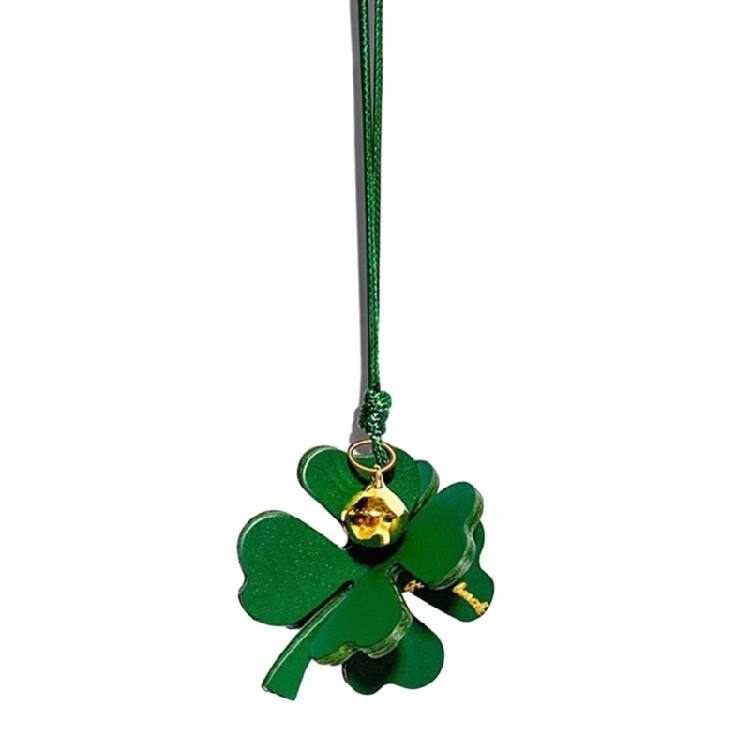 Christmas Car Center Console Four Clovers Dashboard Ornament Fun Decoration