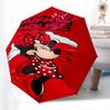 1pc Minnie Mouse,Hearts Automatic Folding Umbrella: Compact 8 Bone Design Cartoon Outdoor Travel Companion, Business Umbrella, Christmas Val