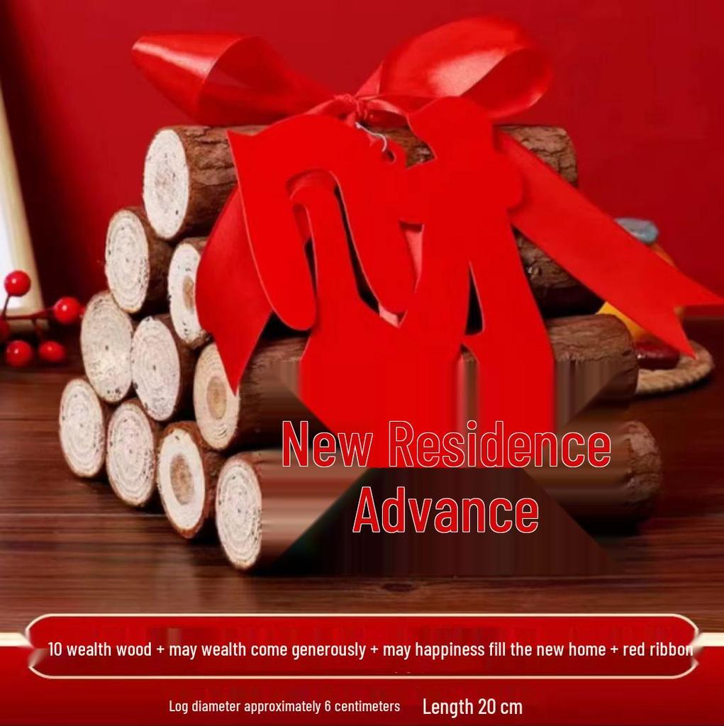New Home Housewarming Gifts: Firewood Figurines & Joyful Decorations for Wealth and Welcome