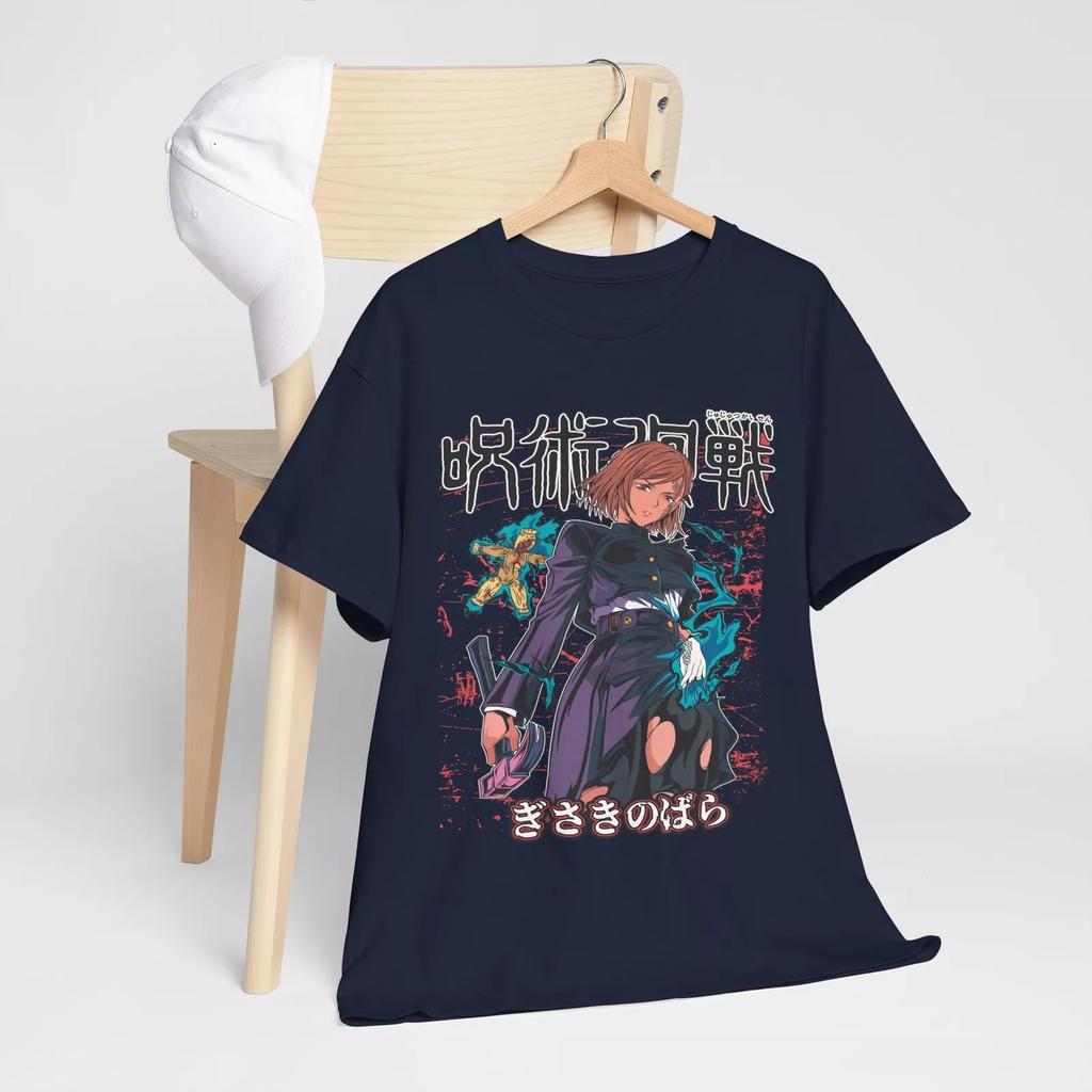 Jujutsu Kaisen Anime Men Women Kugisaki Nobara Summer T-Shirt Harajuku Vintage Short Sleeve Oversized Casual Fitness Comfort Y2k
