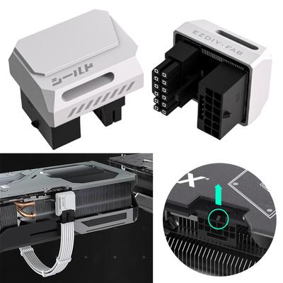 Pcie 5.0 Power Adapter 600W GPU 12+4PIN 16PIN 12V HPWR 180 Degree Angled Adapter for 12+4pin RTX 3090Ti 4070Ti 4080 4090