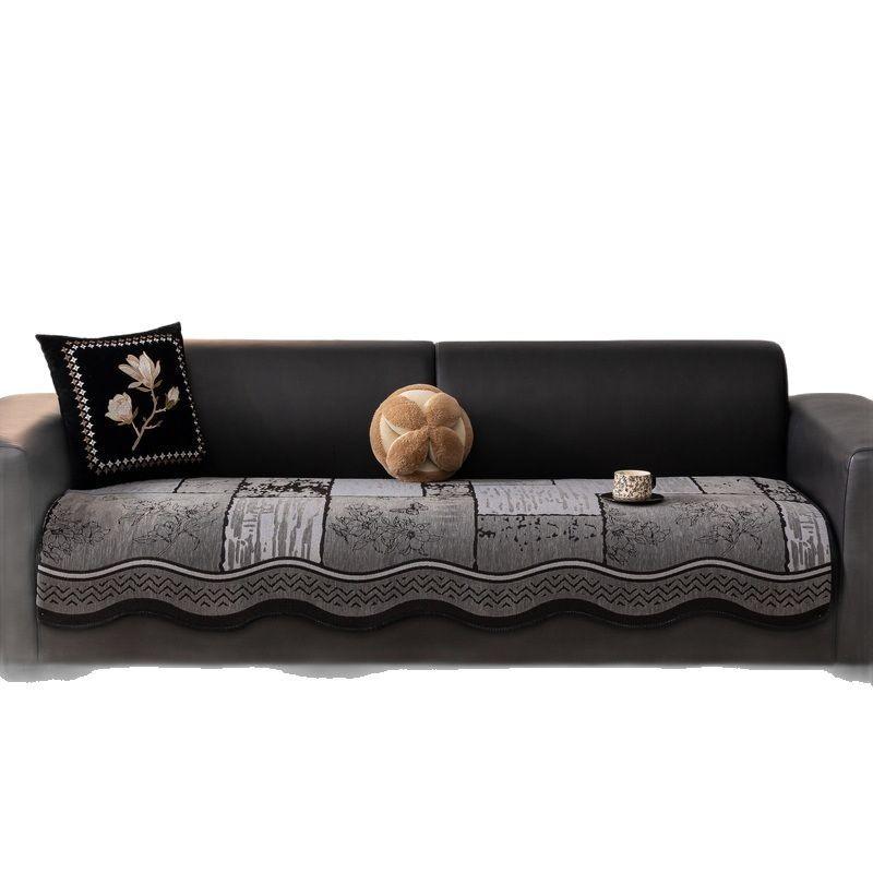 Simple Retro Sofa Cushion New Four-Season Universal Irregular Premium Leather Sofa Seat Cushion Fixed Non-Slip
