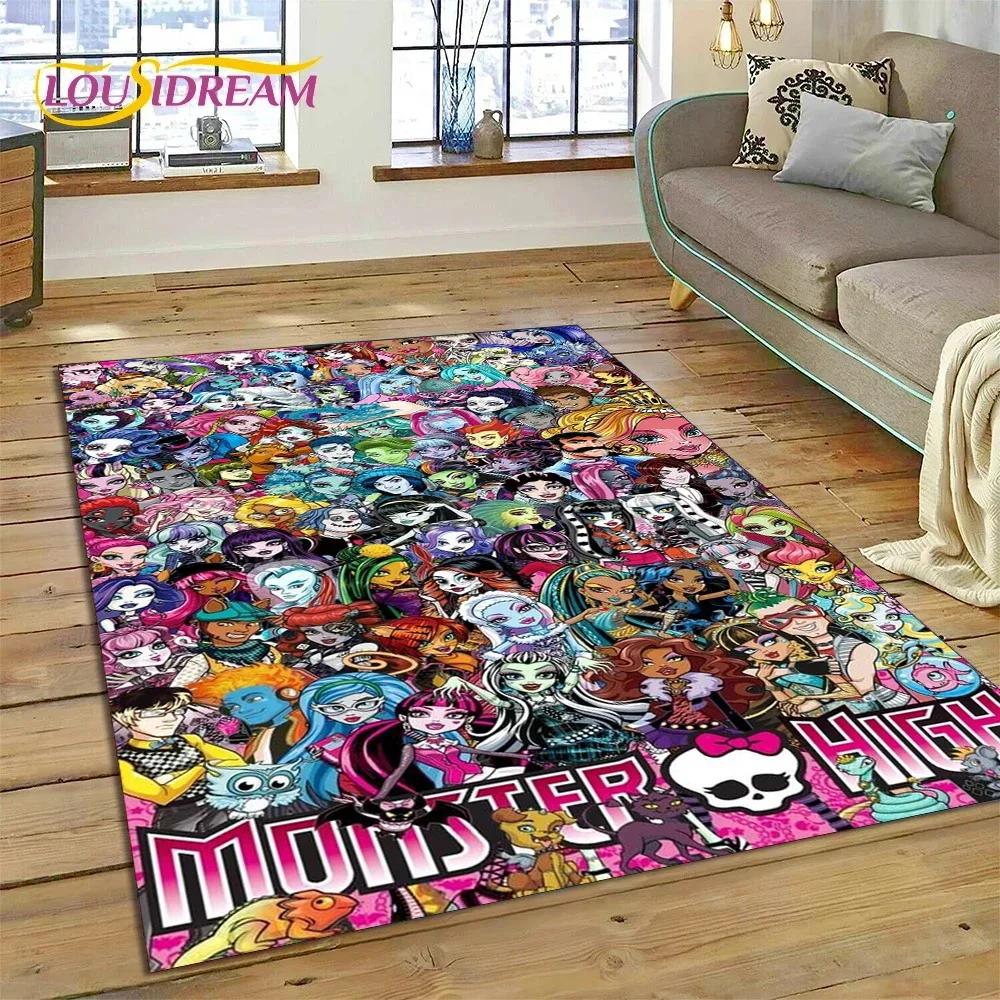 Cartoon Monster High Draculaura Vampire Carpet Rug for Bedroom Living Room Home Sofa Decoration,Child Game Large Decor Floor Mat