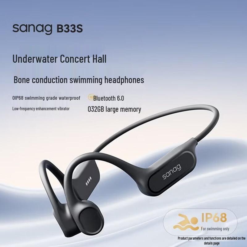 

SANAG B33S-32G IP68 Bone Conduction Sport Headphones