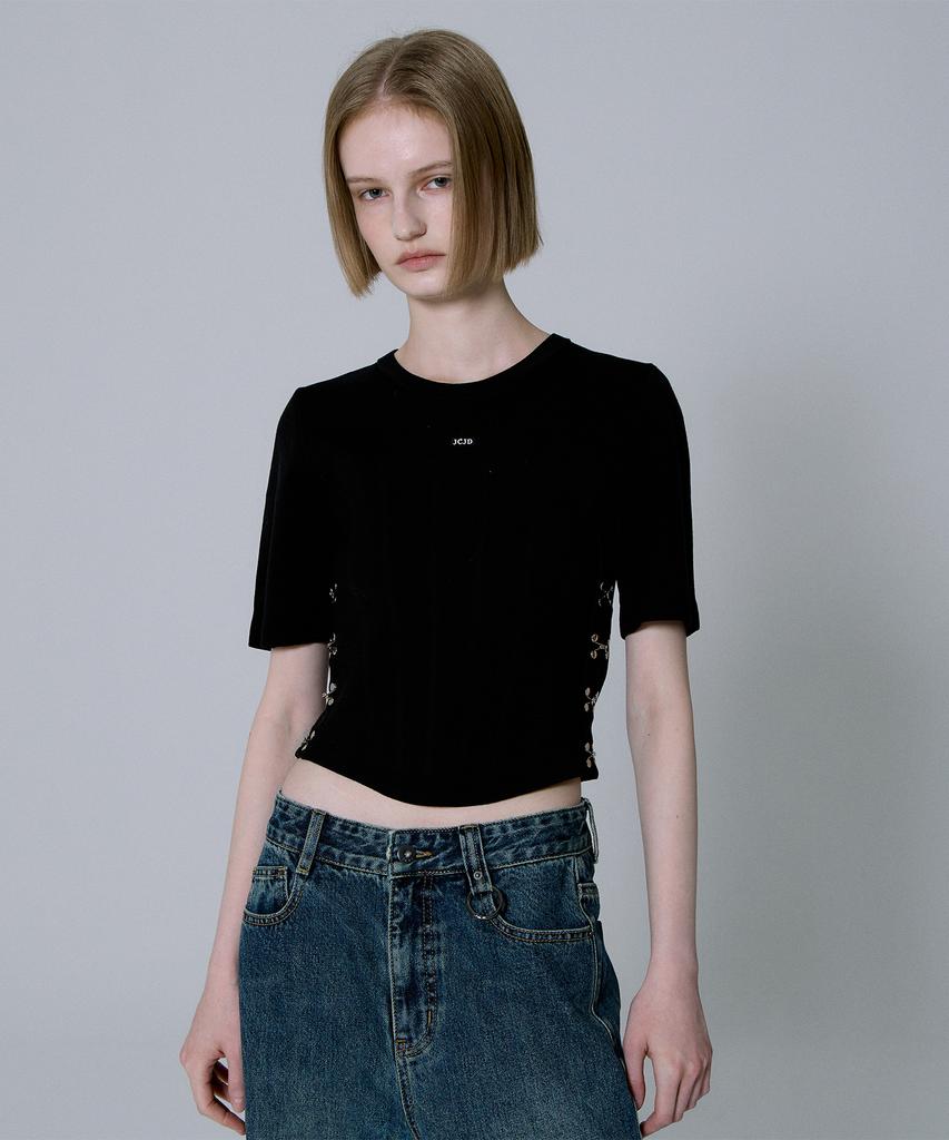 Jeissijeidi Hook Short Sleeve Knit Jzkt02Jc