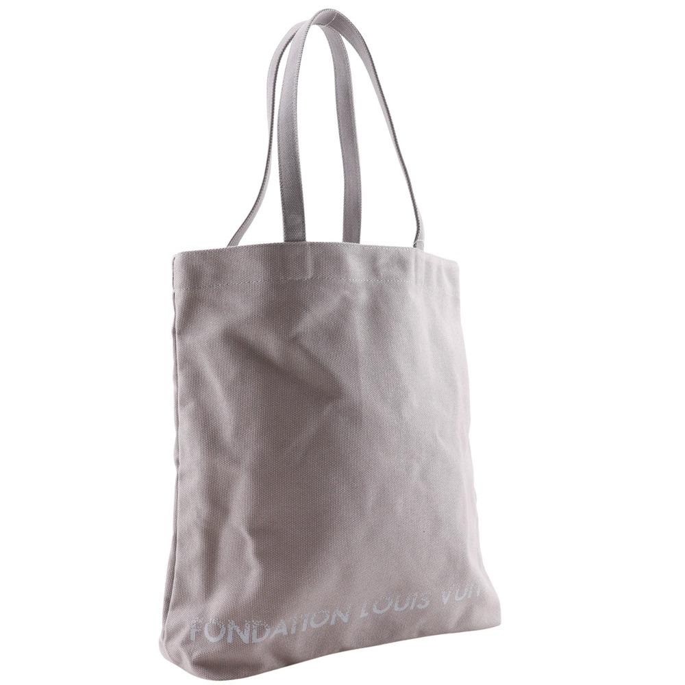 Louis Vuitton Fondation Paris Tote Bag Museum Limited Dove Gray Canvas Unisex Used