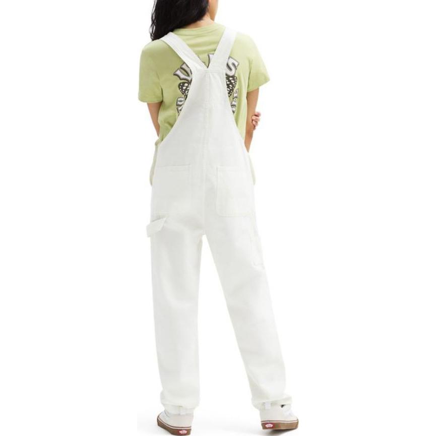 Vans Solid Color Logo Label Strap Overalls Women overalls White VN0A5JHIFS8