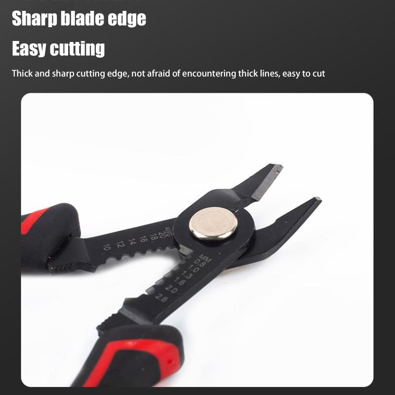 Multi-Functional Wire Stripper Pliers 6.5 Inch Wire Strippers Cable Cutter Tool Crimping Pliers Wire Electrician Hand Tools