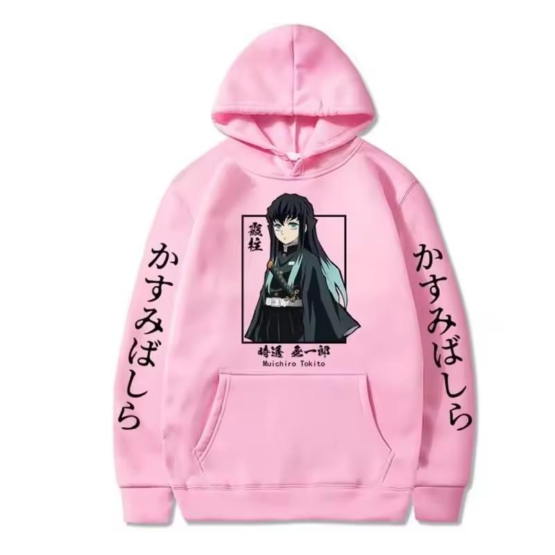 Autumn Winter Warm Anime Muichiro Tokito Print Women Hoodie Unisex Casual Kid Hooded Sweatshirts Tops Oversized Fashion Clothes