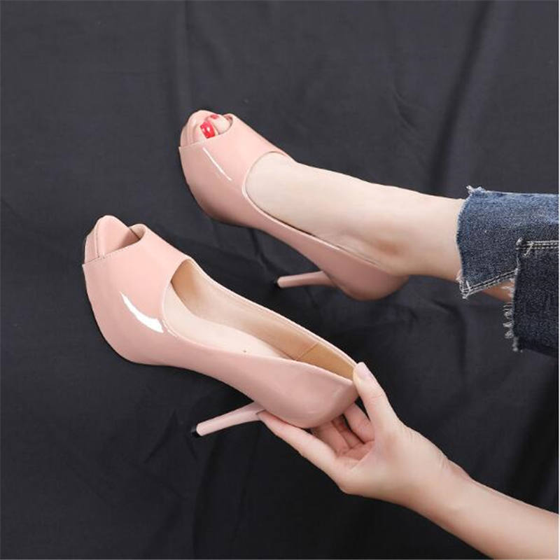 Fashion Shoes For Women 2025 Evening Pointed Toe Ladies Summer Footwear 10cm Super High Heel Stilito Platform Black Luxury Brand Shoes