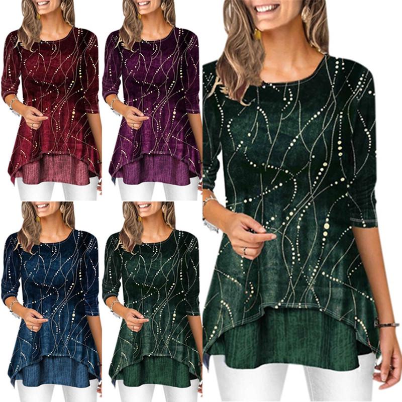 ericdress blusa larga de fiesta asimétrica con manga de soplo lisa 18496970  - Ericdress.com