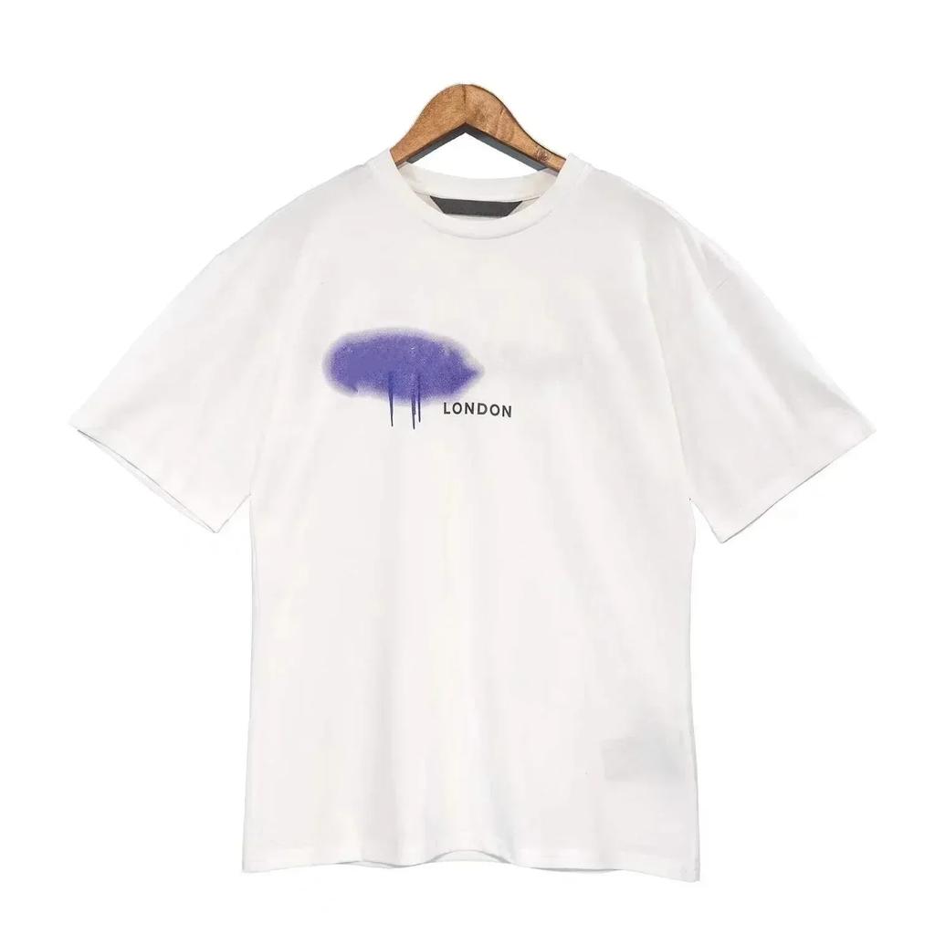Graffiti Print Short Sleeve T-shirt for Men and Women Angel Letter Logo Crew Neck Shirt, Luxury Brand Summer Fashion Oversized