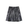 Wrap (Set-Bottoms) Leather Pleated Skirt Aq1Ls261