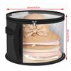 1 Pieza Organizador de Almacenamiento de Sombreros Plegable Portátil Transparente con Cremallera, Diseño de Ventana Frontal Grande, Lavable a Mano