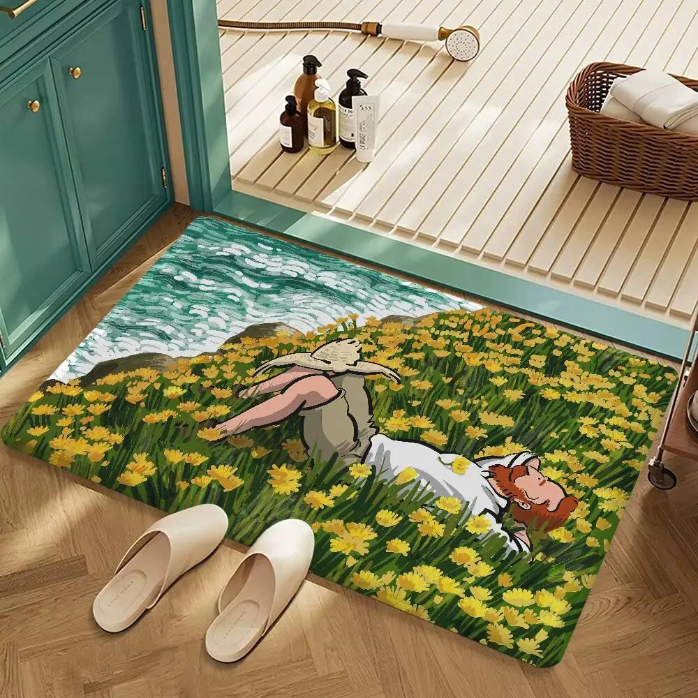 

VIKAMA Van Gogh Starry Night Bathroom Mat Soft, Non-Slip, Absorbent Entrance Doormat Bedroom & Kitchen Rug Home Decor 40x60cm