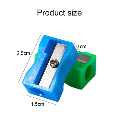 5/10/20pcs Mini Pencil Sharpener Colored Single Hole Rectangular Plastic for Elementary School Students Manual Turning TMZ