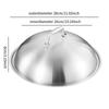 Stainless Steel Pot Lid Universal Rustproof Skillet Pan Cover Wok 28cm