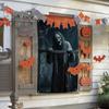 One Halloween horror party banner made of polyester, featuring terrifying zombie designs, for both indoor and outdoor decoration