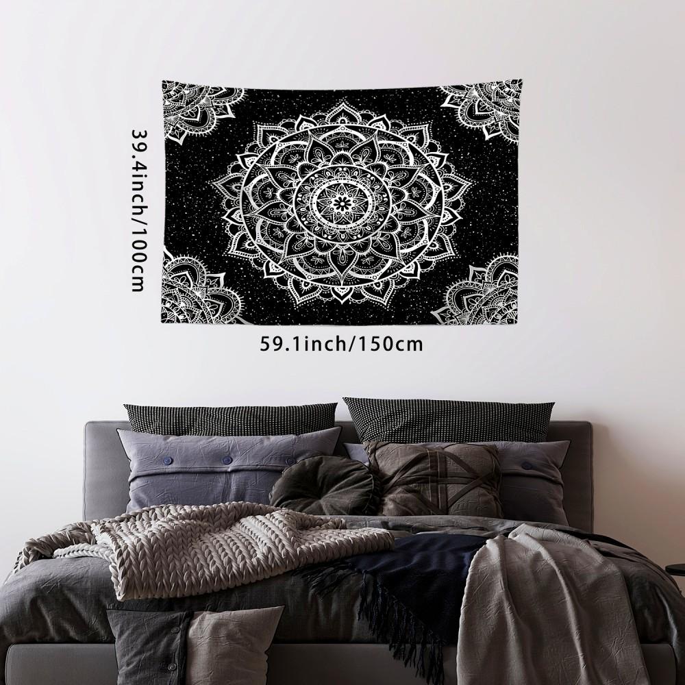 

VIKAMA Mandala Tapestry Wall Hanging Bohemian Gothic Hippie Wall Decor for Living Room Bedroom 74x94cm(29x37in)