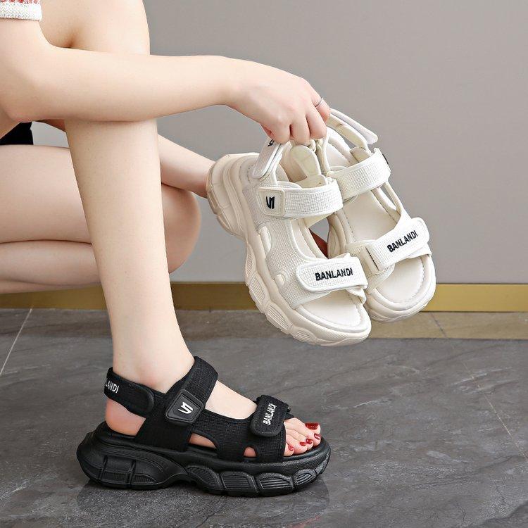 Sandalen dames nieuwe zomermodellen in 2025, nieuwe casual veelzijdige buitenschoenen met dikke zool en zachte zool, sportschoenen voor dames