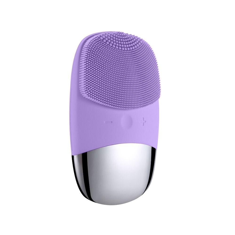 Sonic Vibration Silicone Facial Cleansing Brush Vibrating Facial Massager  Skin Care Tools