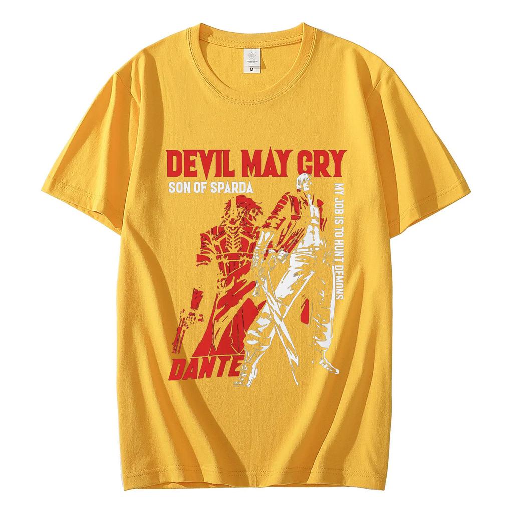 Hot Game Devil May Cry Dante Graphic T Shirts Gothic Trend Vintage Short Sleeve Tshirt Fashion Casual Oversized Tshirts Unisex