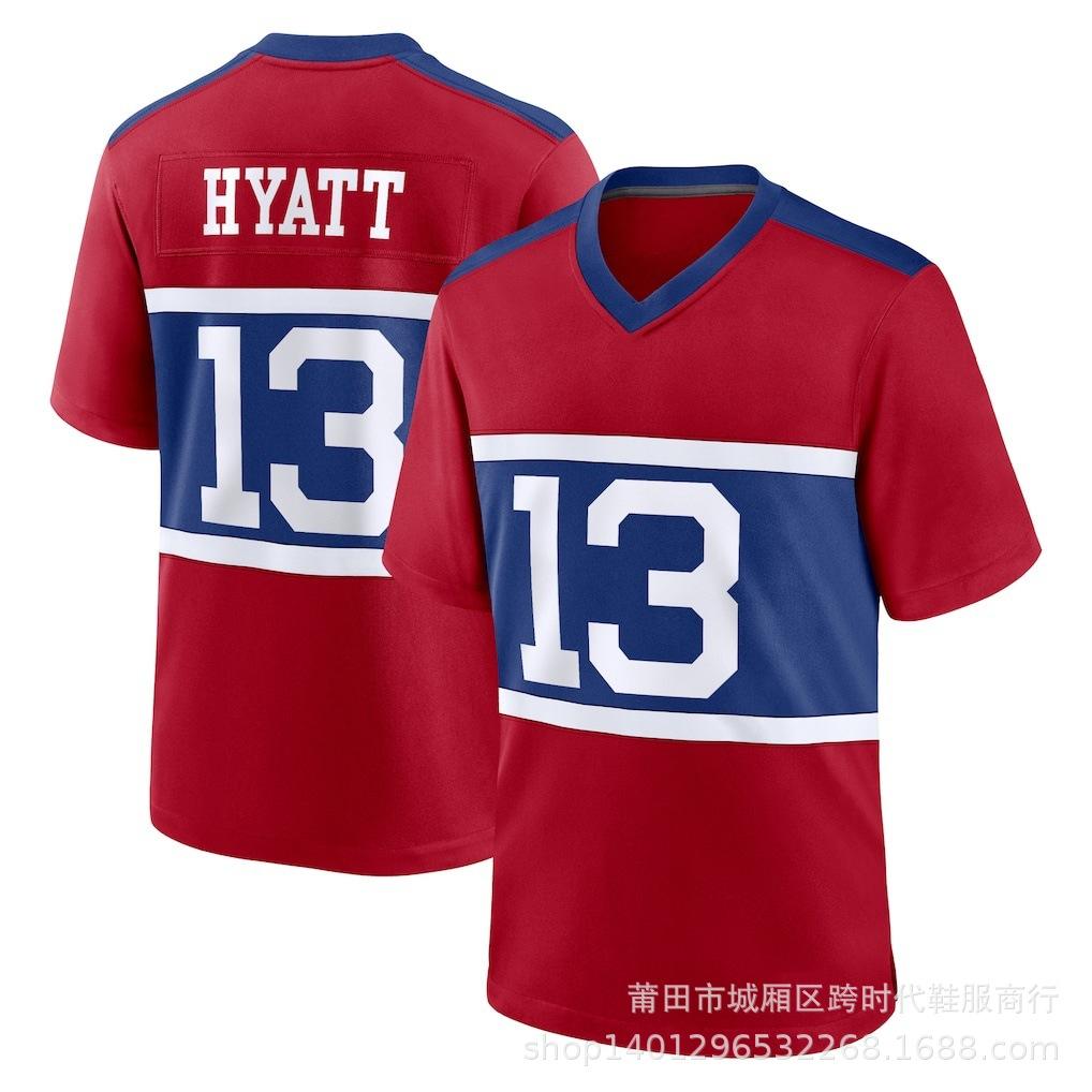 Wholesale NFL Giants Jersey Embroidered Rugby Jersey 1 #8 #JONES 26 #BARKLEY 56 #44 #
