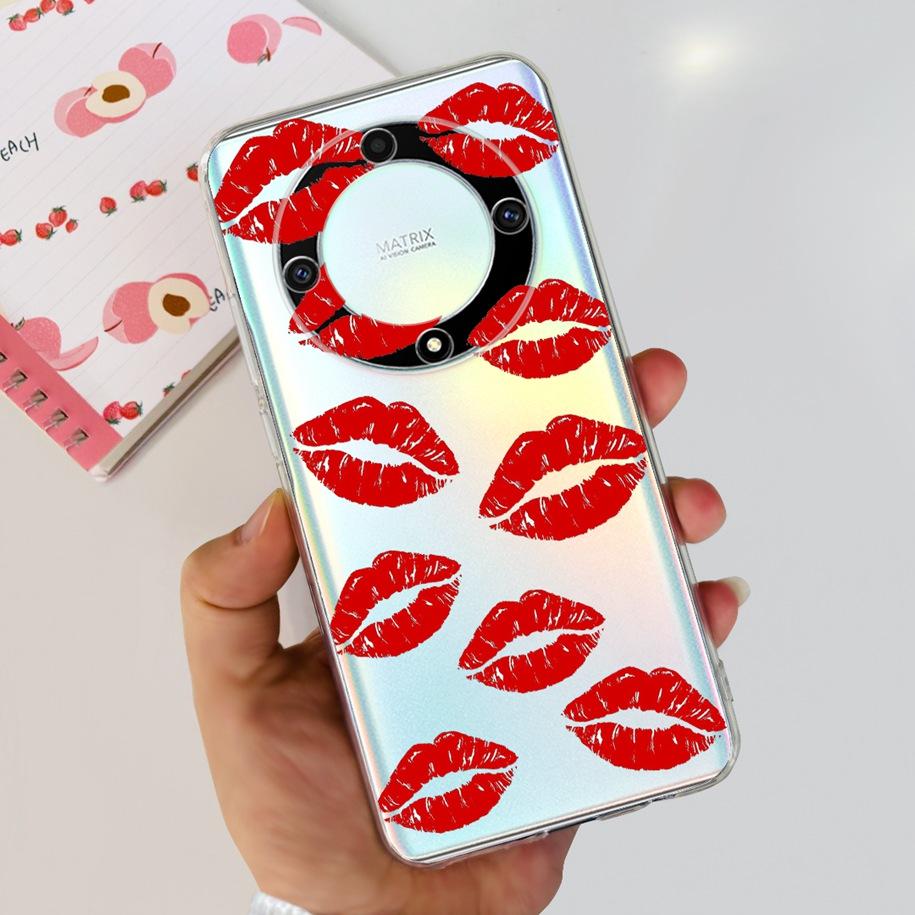 For Honor X9b 5G Case 2023 Fashion Flower Clear Silicone Soft Back Cover For Honor X9a RMO-NX1 Funda HonorX9 X 9 X 9B X 9A Coque