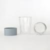 POKETLE Glass Tumbler with Lid, 220ml, Double-Walled, Heat-Resistant, Dishwasher-Safe, BPA-Free, Vidro 220, Ivory