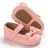 0-18 Měsíců Dívka Princeznovské Boty Svršek PU Protiskluzová Gumová Podrážka Roztomilá Mašlička Protiskluzová Obuv