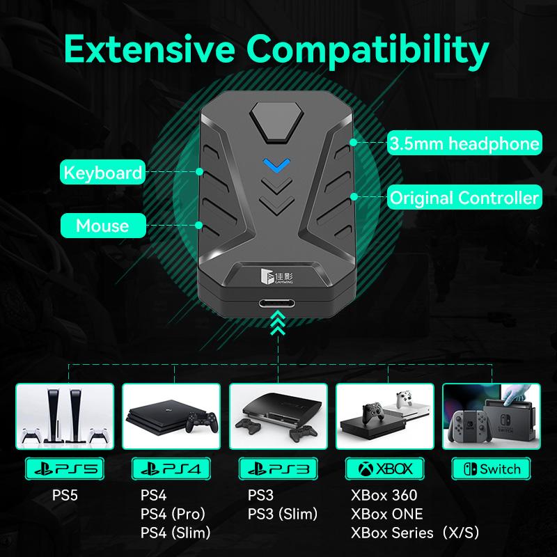 Adaptador convertidor de teclado y ratón GAMWING Mix Master Pro para juegos