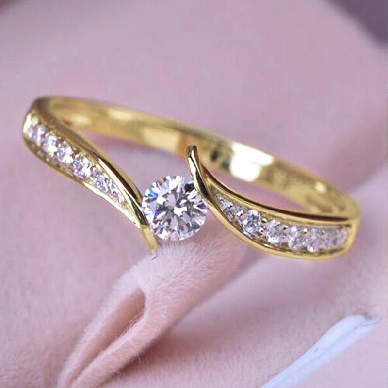 Huitan Geometric Shaped Women Rings with Marquise Cubic Zirconia Exquisite Female Accessories for Wedding Party Fashion