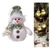 Illuminated Holiday Plush Toy Snowman Figurine for Indoor Decoration