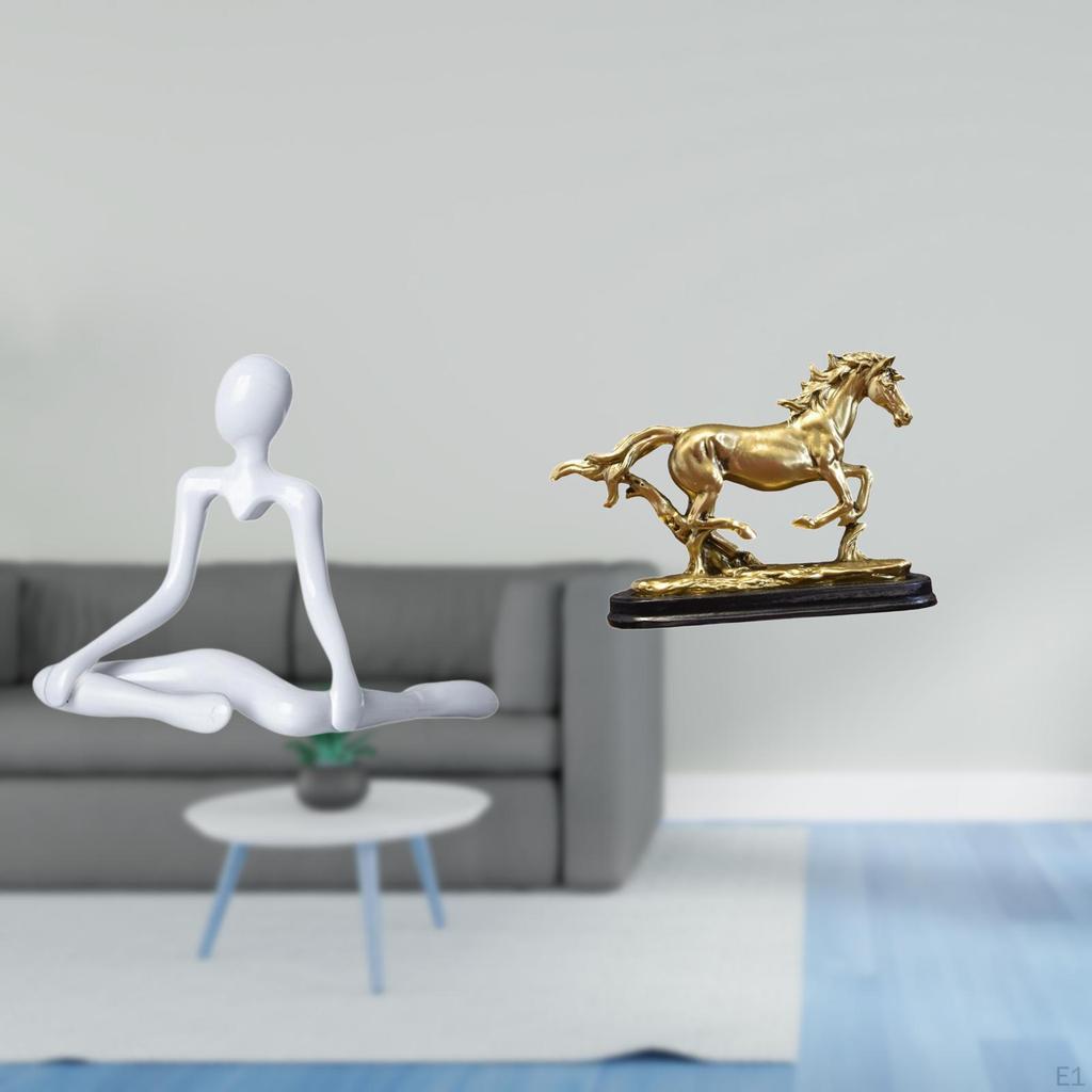 Creative Abstract Thinker Horse Statue Decorative Figurine Unique Sculpture Artwork Collectible