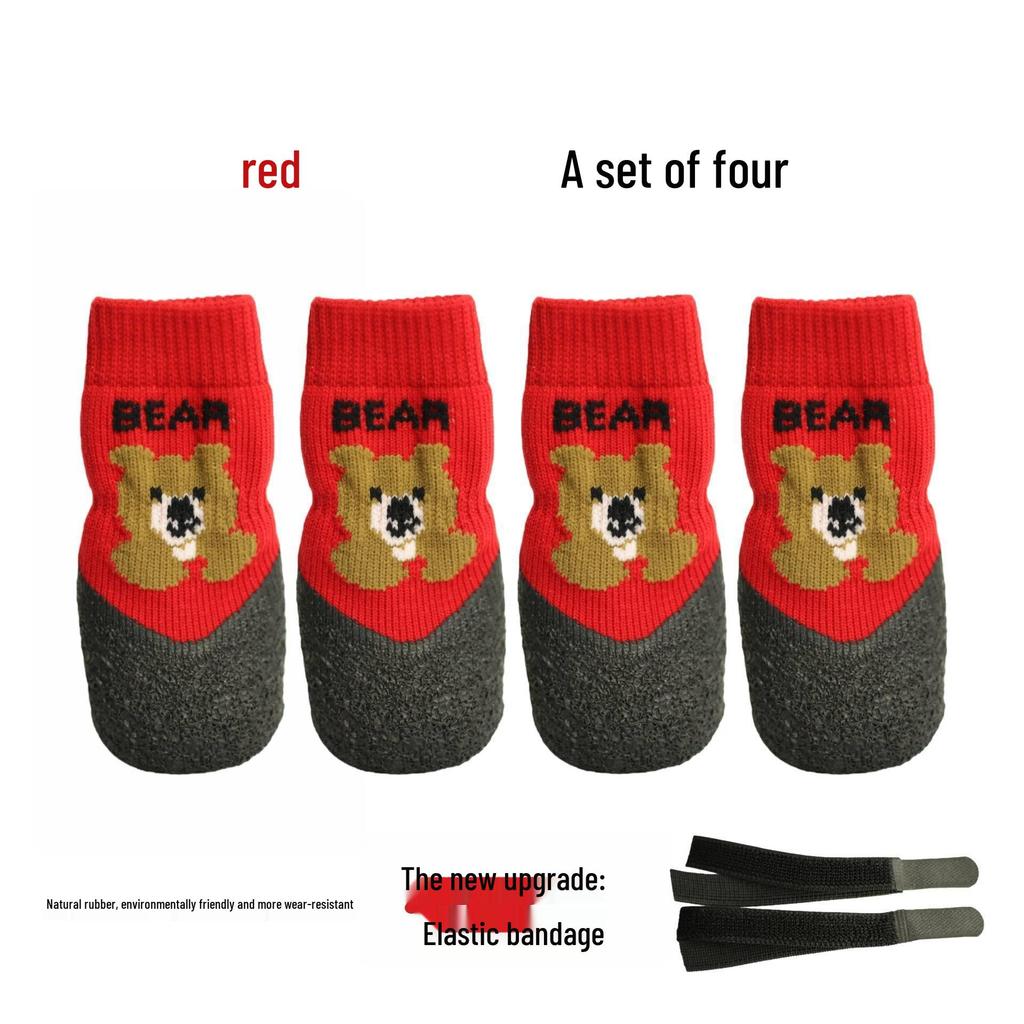 Waterproof Non-slip Dog Booties: Cute, Soft, Wear-resistant Socks for Corgis, Shiba Inus, Bichons, and Teddy Breeds.