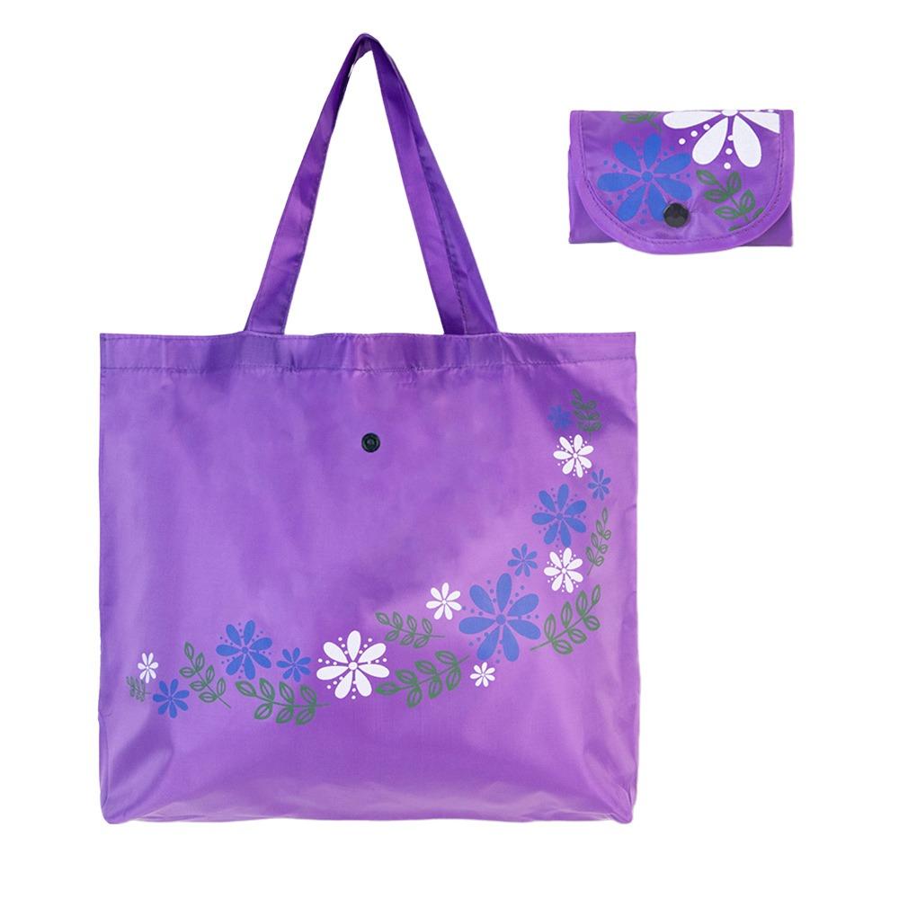 Durable Reusable Shopping Bag Pinted Waterproof Tote Bags Foldable Travel Grocery Bags