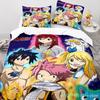 Nowy zestaw pościeli Fairy Tail Japońskie anime Chłopcy Dziewczęta Prezent Wystrój sypialni Pojedynczy Podwójny Pełny Rozmiar Queen Tekstylia domowe Dropshipping