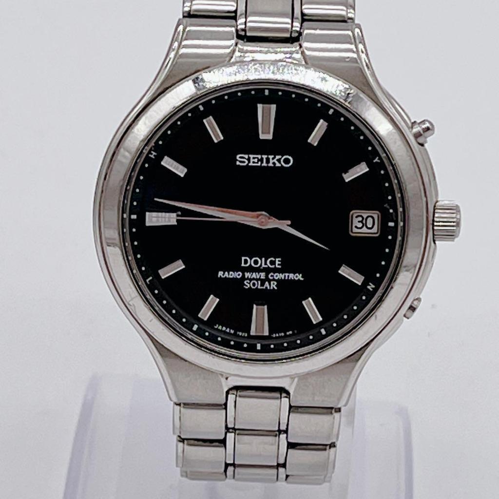 [USED] Seiko Dolce Black 7B22-0AK0 Radio Solar Watch
