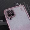 KADEM For Samsung Galaxy A12 Gradient Glitter Case Flower Pattern Rhinestone TPU Phone Cover
