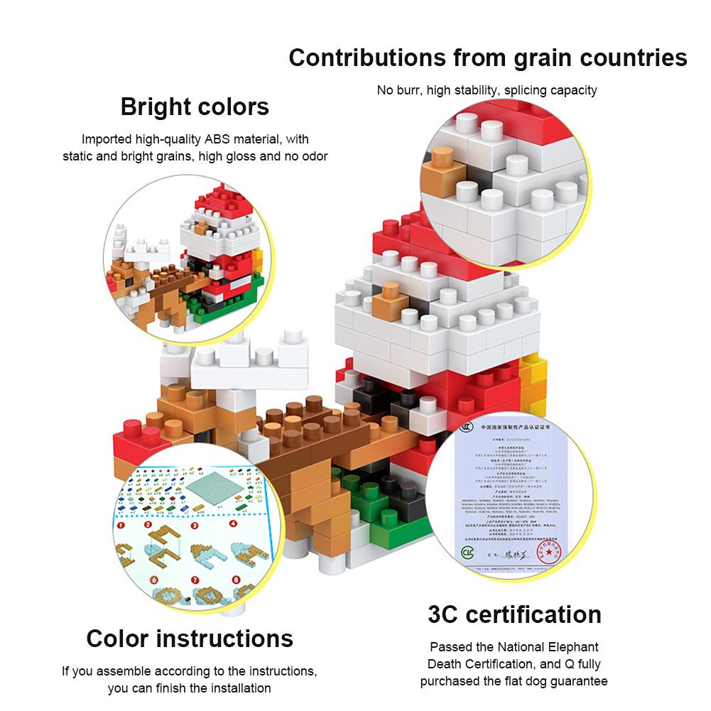 Natale Babbo Natale Giocattoli Blocchi da Costruzione Poupée de Neve Mini Blocchi da Costruzione Giocattoli per Bambini Regalo di Natale Modello Mini Micro Blocchi