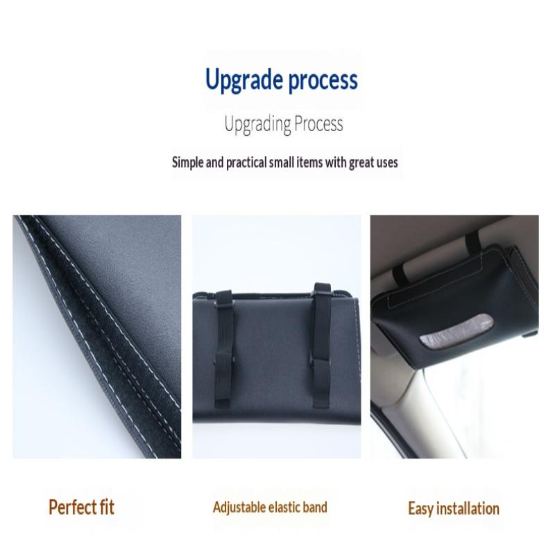 Car Tissue Box 1Pc Sun Visor Towel Holder Auto Interior Storage Organizer for Fast Napkin Access While Driving