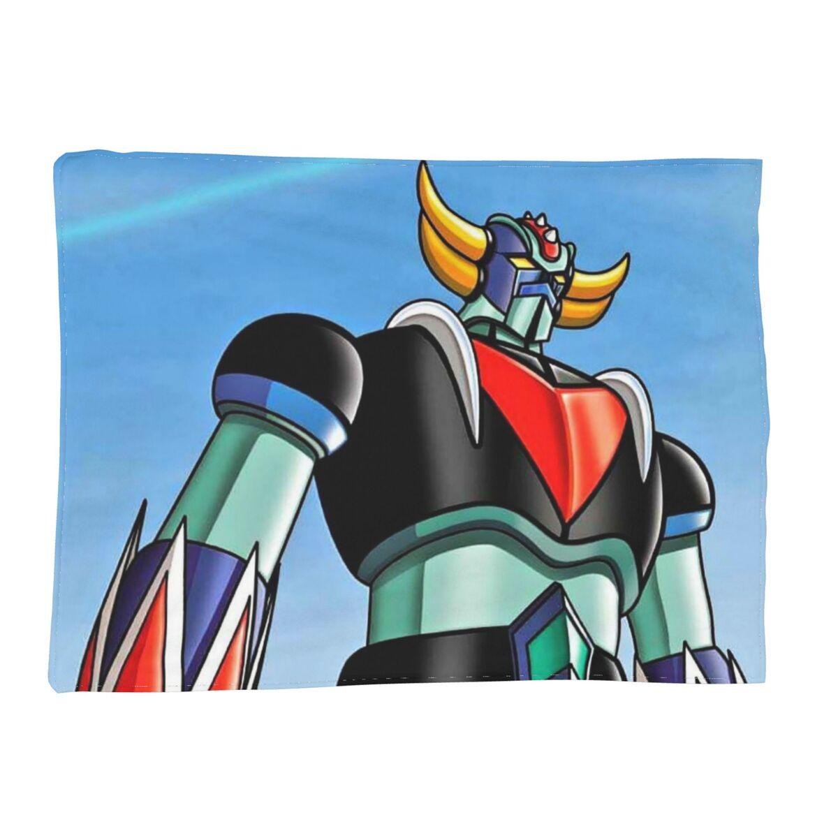 

UFO Robot Goldorak Grendizer Anime Mechanical Warrior Blankets Soft Warm Flannel Throw Blanket Plush for Bed room Picnic Home 80x120cm