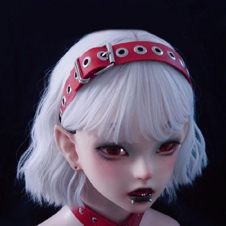 Fashion Punk PU Headband with Studded Rivet for Parties Nightclubs