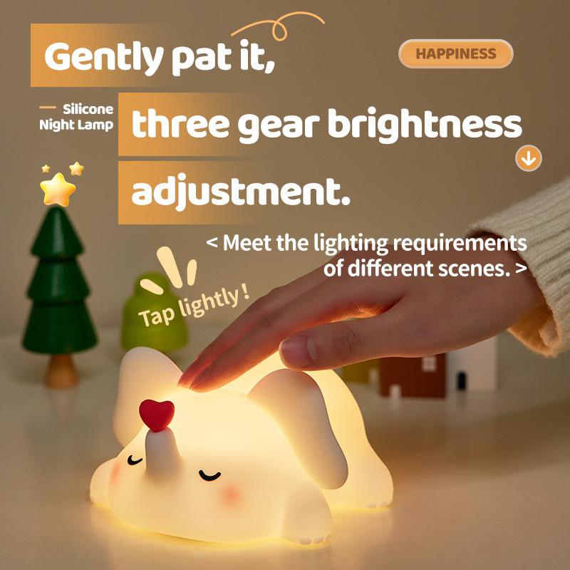 Elephant Cute Led Night Light Rechargeable Novelty Animal Table Lamp for Nursery Baby Room Bedroom Decor Kids Gift Dimmable